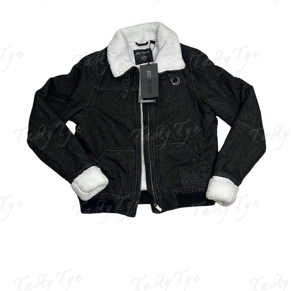 Harley Davidson Fleece Lined Denim Jacket